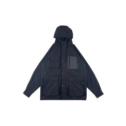 Fashionable design zipper hooded windbreaker jacket Customized multi-pocket windbreaker jacket Left chest zipper pocket design Snap button + zipper design Large printed logo on the back Wind jacket supplier J1069 Fashionable design zipper hooded windbreaker jacket Customized multi-pocket windbreaker jacket Left chest zipper pocket design Snap button + zipper design Large printed logo on the back Wind jacket supplier J1069